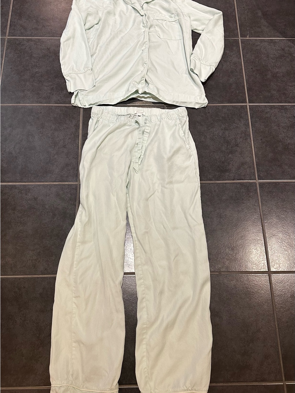 Women's Love & Lore Mint Green Pajama set - 100% lenzing lyocell